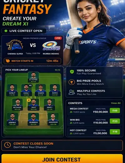 Bajar (bajarapk) fantasy cricket & matchday visual 3